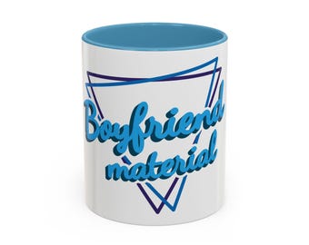 Funny Boyfriend Material Coffee Mug, Gift for Him, Men's Mug, Coffee Cup, Office Gift, Humorous Mug
