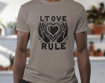 Let Love Rule T-shirt / lgbtq / lgbtqia / pride gift / love / heart hands / pride shirt / pride ally shirt