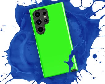 Safety Green Samsung Galaxy Tough Case: Rugged Shockproof Protection