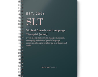2026 Student Speech Therapist A5 Softcover Notebook - Journal for Practitioners, Therapist Gift, Staying Organised