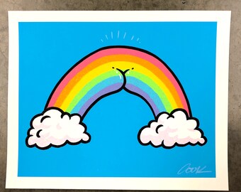 Rainbow with a BUTT signed print!