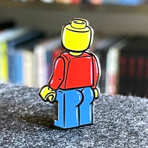 Minifig with a BUTT Enamel Lapel Pin