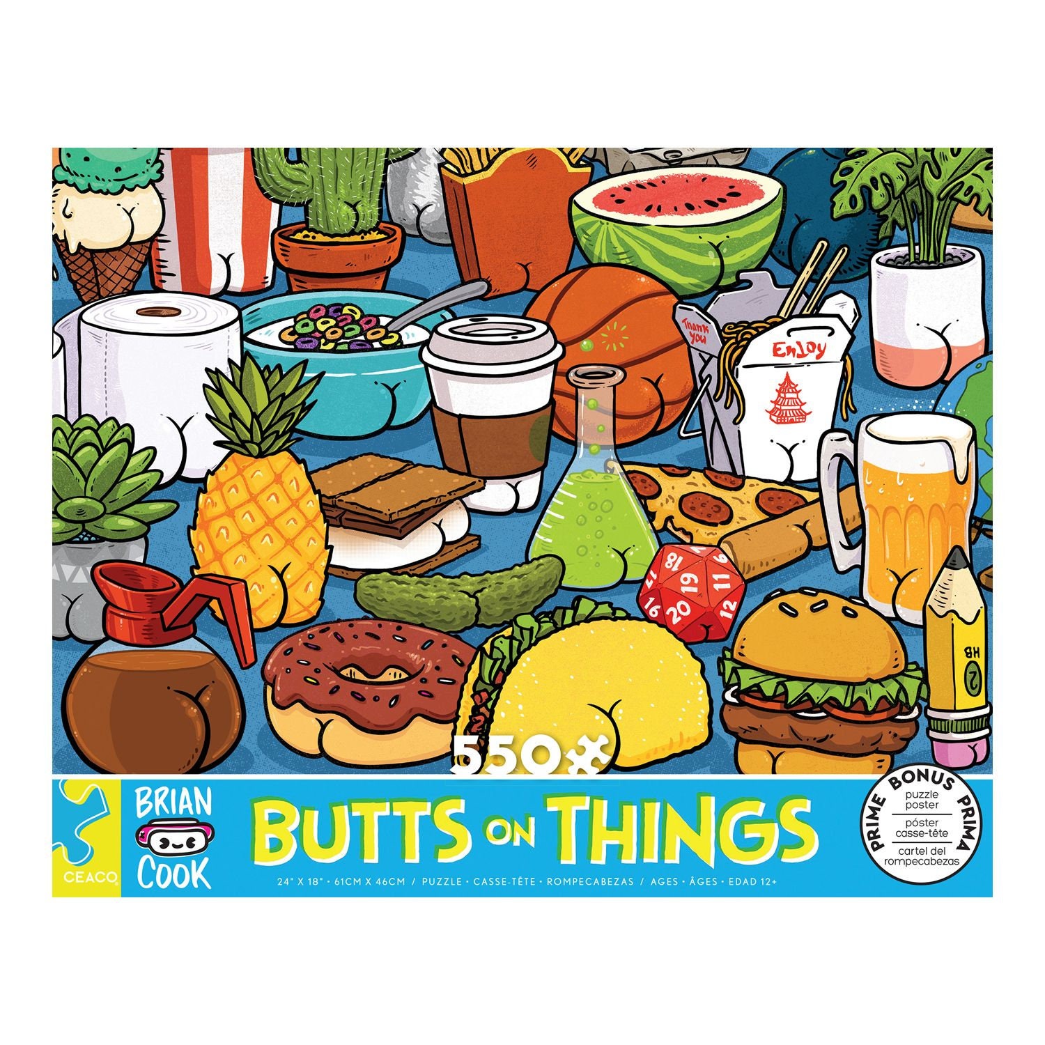  Butts on Things: Designer Playing Cards (Poker Deck) by Brian  Cook Art : Toys & Games