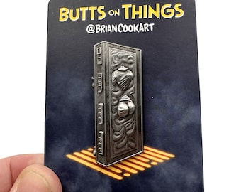 Han in Carbonite with a BUTT Enamel Lapel Pin