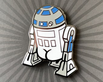 Artooty Droid with a BUTT Enamel Lapel Pin