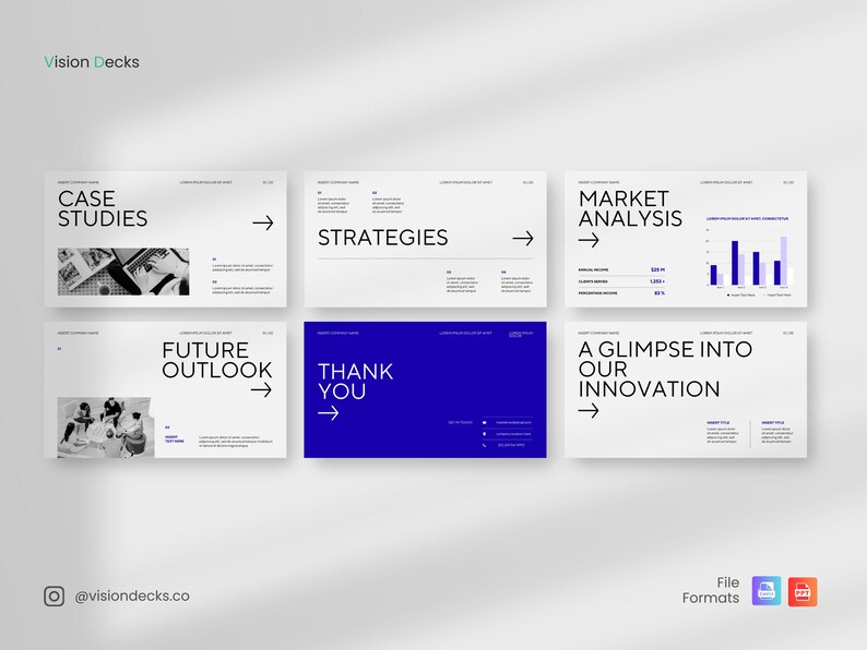 Company Profile Modern and Minimal Pitch Deck Powerpoint Template for ...