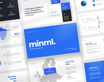 Modello di presentazione moderno e minimalista per Pitch Deck e Slide per Canva e Powerpoint