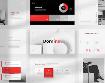 Modern Pitch Deck and Slide Presentation Template for Canva and Powerpoint