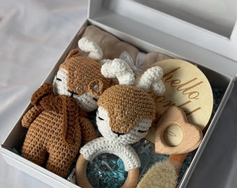 Cadeau de naissance - Coffret nouveau-né - Cadeau de grossesse - Cadeau de baby shower - Cadeau de naissance - Cadeau de naissance neutre - Nouvelles mamans - Coffret cadeau