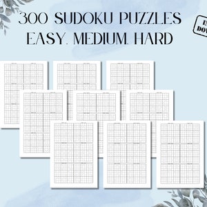 Sudoku: 300 Printable Puzzles for All Levels