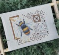 Cross stitch kit, embroidery kit, Bee, decorative stitches, interesting embroidery techniques product logo