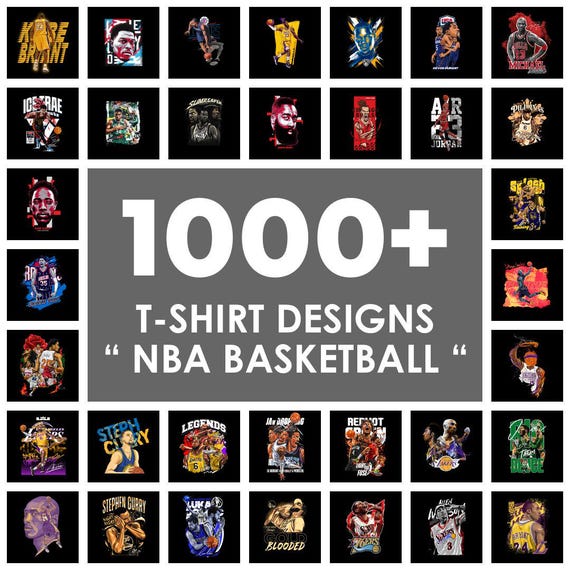 1000+ NBA T-Shirt Designs PNG Bundle (Commercial Use)