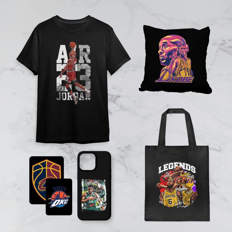 1000+ NBA T-shirtdesigner PNG-paket (Kommersiellt bruk) bild 2