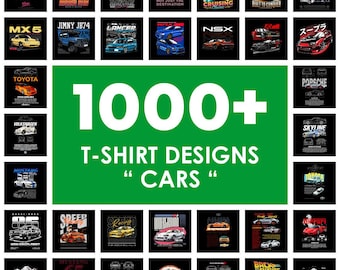 1000+ T-Shirt Designs Bundle, cars T-Shirt Designs, Colorful Tshirt PNG, Modern T-Shirt for Men Woman Kids, Digital Download