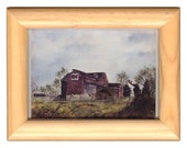 6.125"x4.625" FRAMED card SUMMER BARN