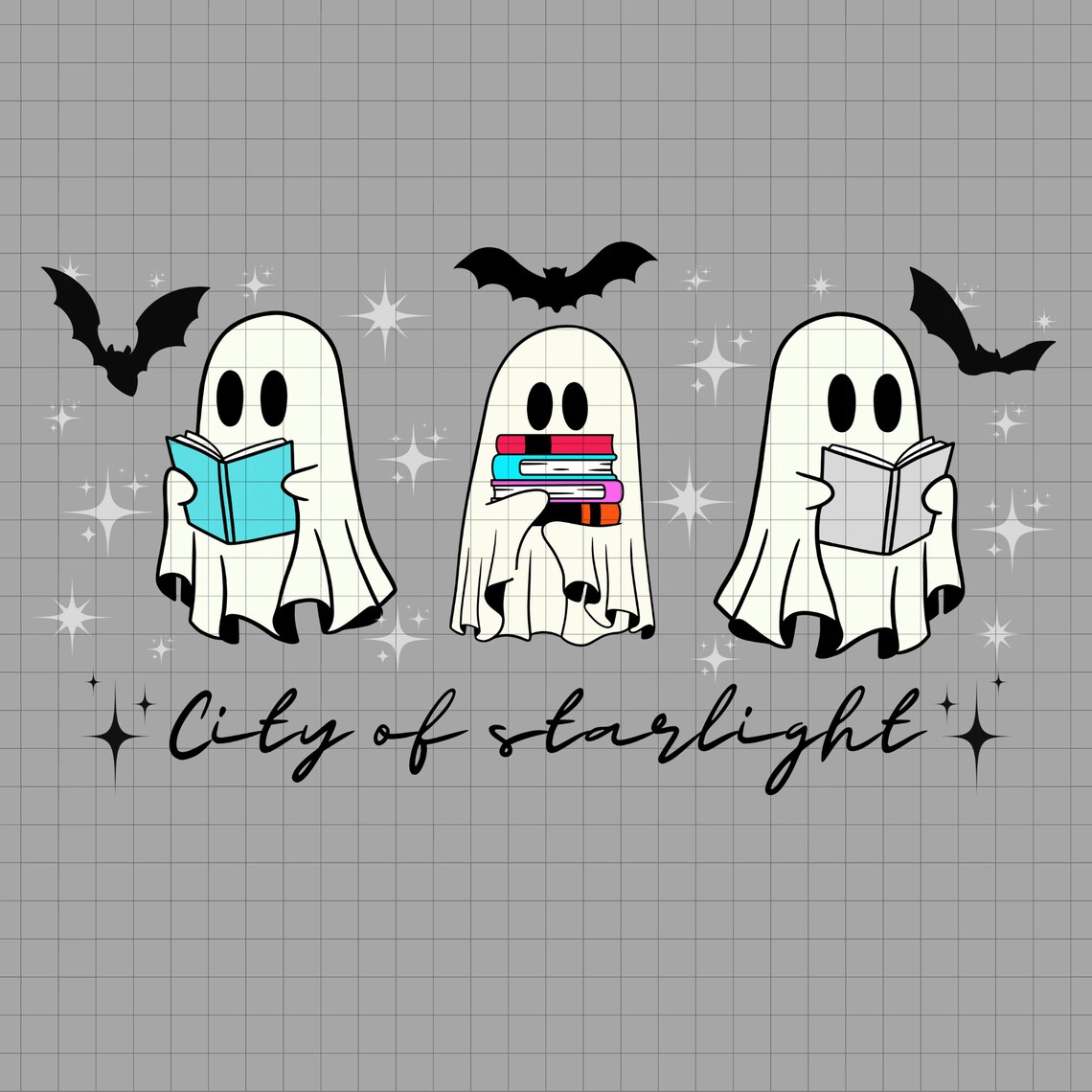 Bookish Ghost PNG, Halloween Reading Ghosts (digital Download) - Etsy