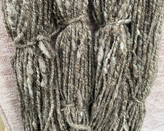 Hand spun Shetland wool and Muga silk yarn