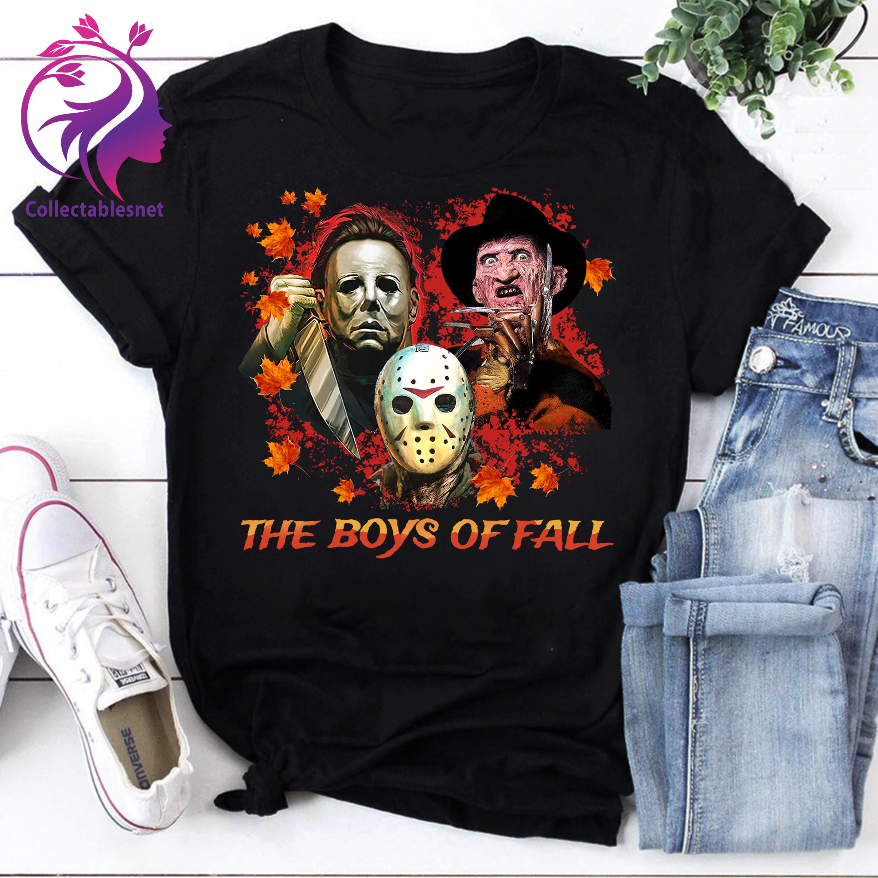 The Boys Of Fall Horror Characters Vintage T-Shirt