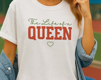 Embroidered "Life of a Queen" Sweatshirt - Book Lover Gift