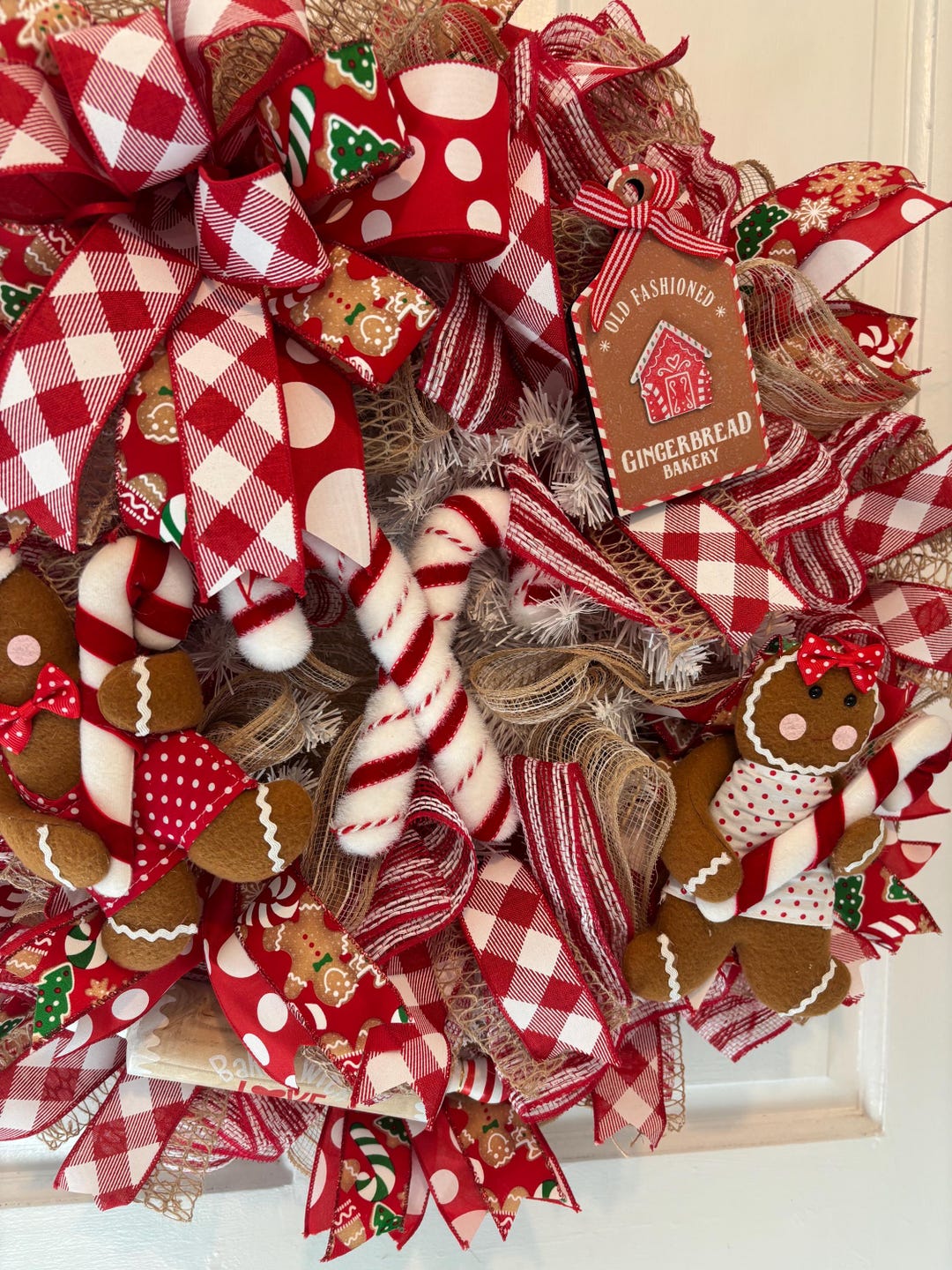 Gingerbread Boy and Girl Wreath - Etsy