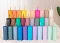 Bridesmaid Gift, Personalized Tumbler with Lid and Straw, 16 oz Skinny Tumbler, Pastel Matte Tumbler, Bridesmaid Tumbler,Bridesmaid Proposal