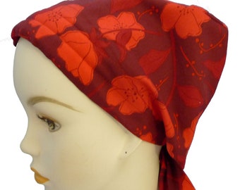 Red Poppies Cancer Hat Chemo Scarves Head Wrap Hair Loss Turban Headcovering Bad Hair Day Hat