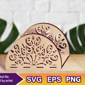 Napkin Holder Laser Cut svg, Napkin svg, Design svg, Laser Cut Files