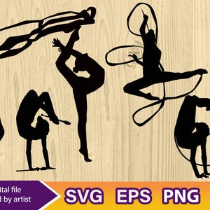Turnen meisje PNG, Turnen bundel SVG, Turner SVG-bestanden snijden, Turnen silhouet Cricut, Sport atleet meisje