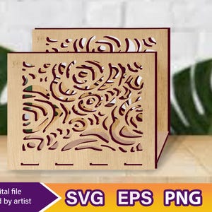 Serviettenhalter Laser Cut svg, Serviette svg, Design svg, Laser Cut Files
