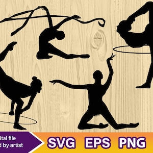 Turnen meisje PNG, Turnen bundel SVG, Turner SVG-bestanden snijden, Turnen silhouet Cricut, Sport atleet meisje