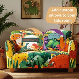 Custom Dinosaur Pillow: Personalized Kids Room Decor