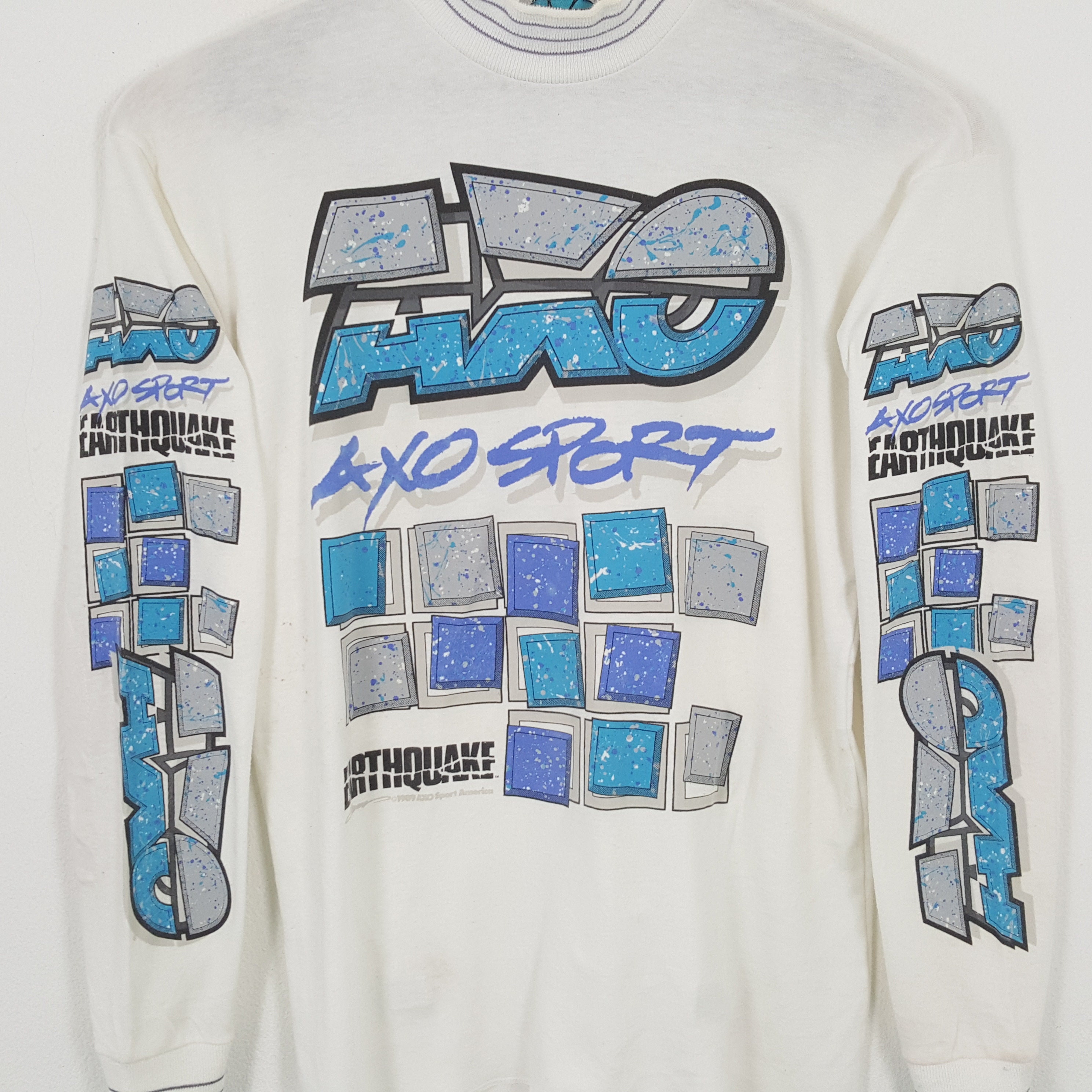 Straight Up Tour Tee 青　XL Long-sleeved T-shirt Flat Track Blue