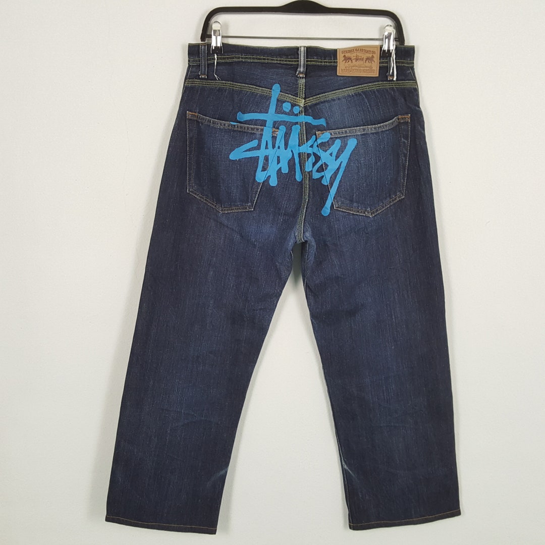 パンツ old stussy 90s denim grange logo 希少】90s Old Stussy USA製 デニムパンツ｜赤バーバラタグ