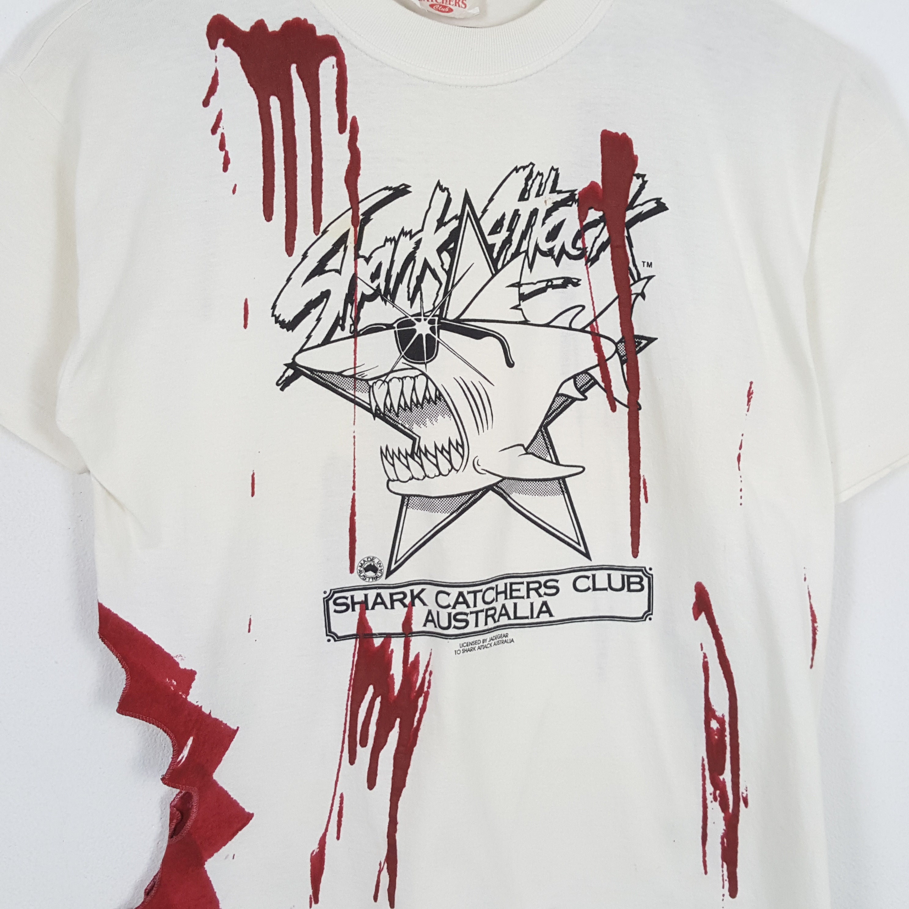 80sビンテージ Tシャツ Shark Catchers Club シャーク 鮫 80sビンテージ Tシャツ Shark Catchers Club シャーク 鮫