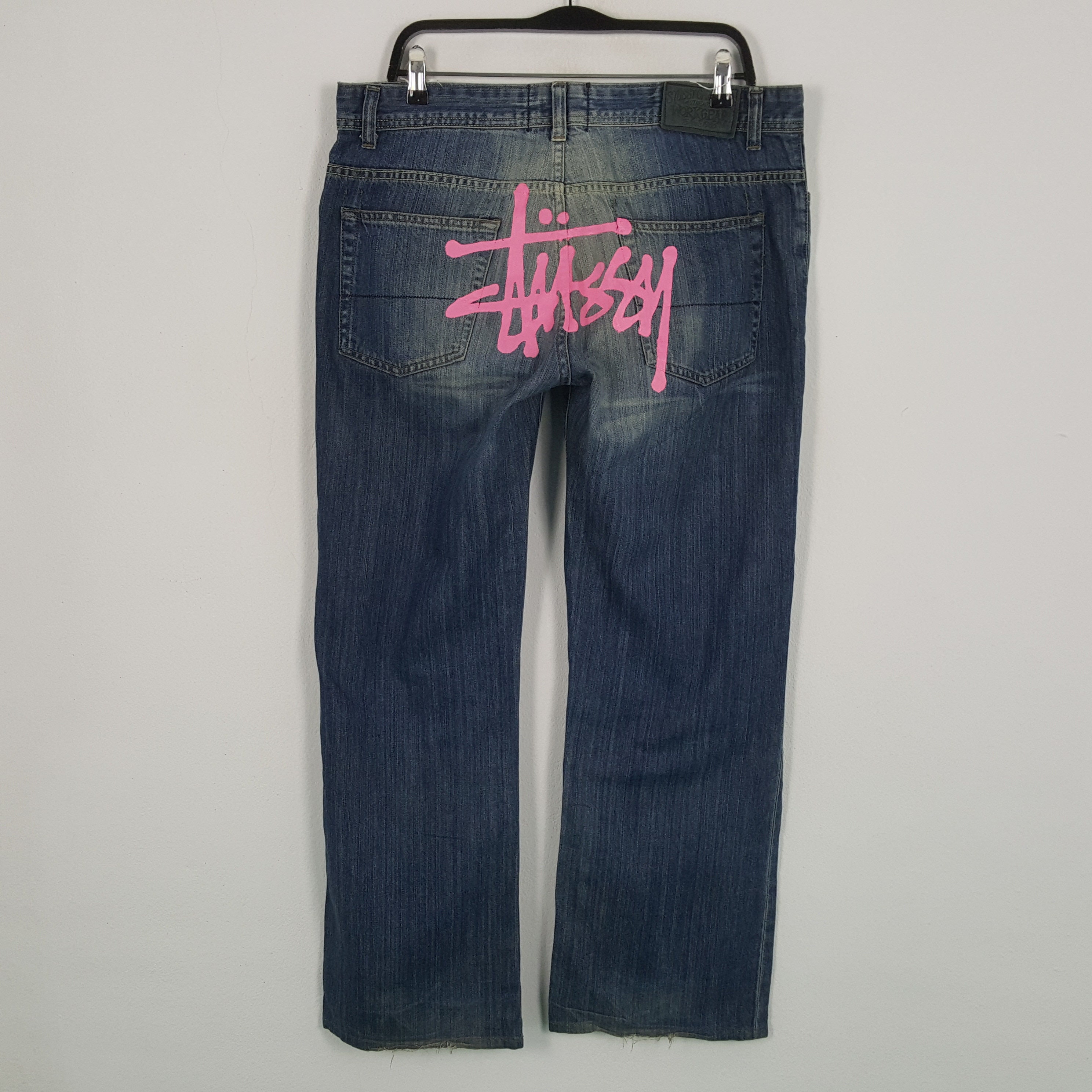 [良品] STUSSY デニム 34㌅　ストリート　hiphop y2k STUSSY ステューシー 24SS CITY LINKS BIG OL JEANS ONEWASH
