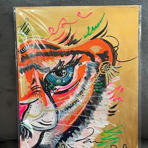 Golden tiger PopArt Painting