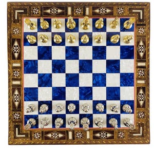 Juego de ajedrez personalizado hecho a mano, juego de ajedrez de metal de lujo decorativo, tablero de ajedrez de madera con cajón de almacenamiento, tableros y piezas de ajedrez coloridos
