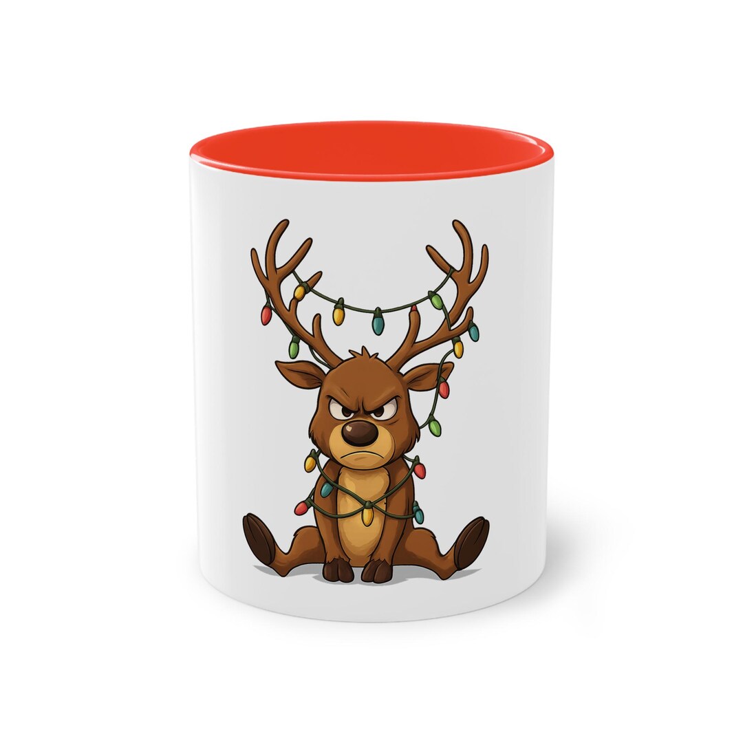 Rudolph Had Enough, Angry Reindeer Christmas Design | Funny Xmas Mug ...