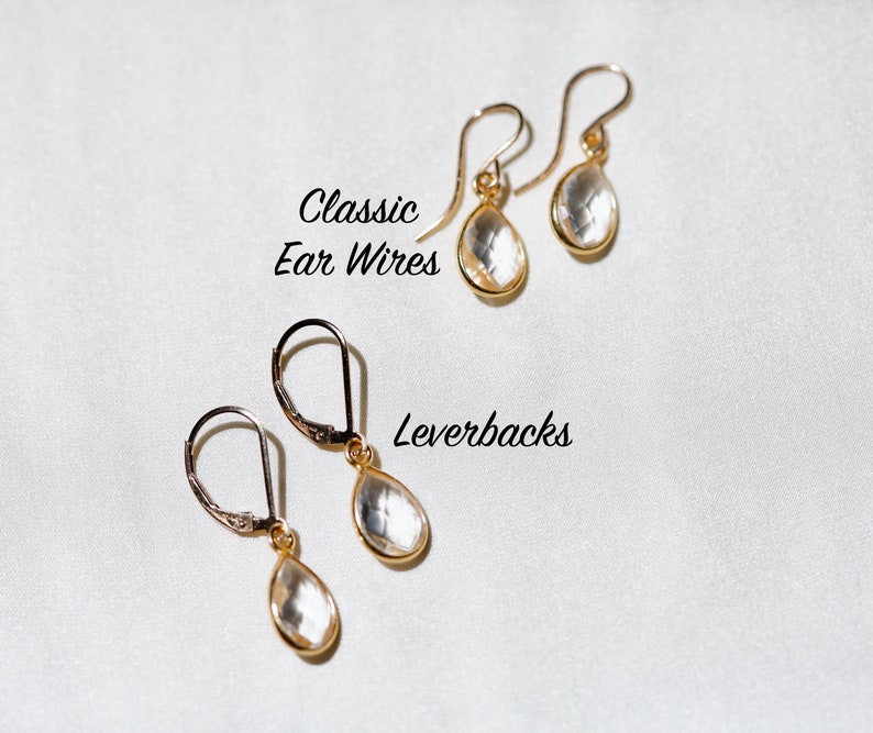 Long Gold Drop Earrings. 14K Gold Filled and Solid Bronze Earrings. Minimalist Gold Teardrop Earrings. Perfect Everyday Gold Earrings. image 7