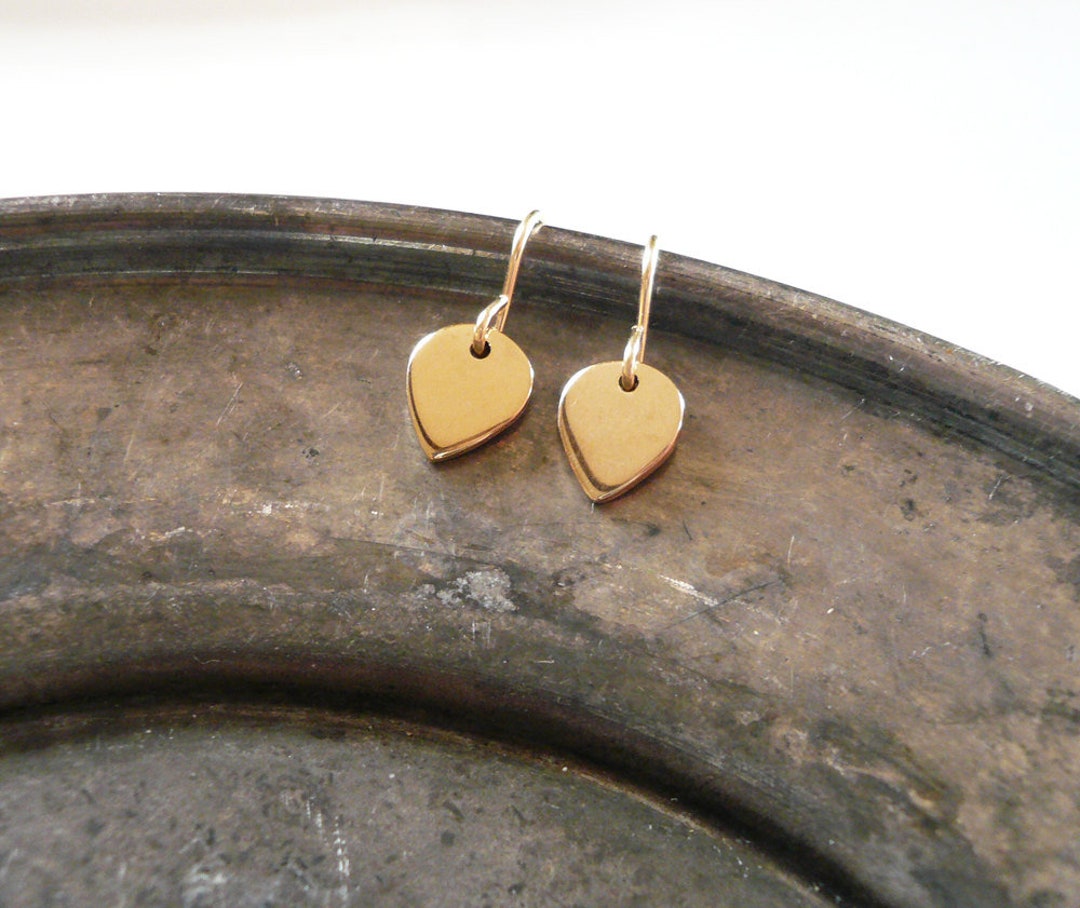 Tiny Gold Lotus Petal Earrings in Gold Filled and Natural - Etsy
