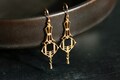 Gold Art Deco Earrings. 14K Gold Filled and Brass Earrings. Gold chandelier earrings. Gift for her. Gold drop earrings. Art deco dangles.