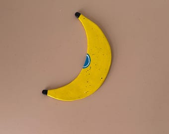 Keramik Banane Wandaufhänger Wandanhänger Deko