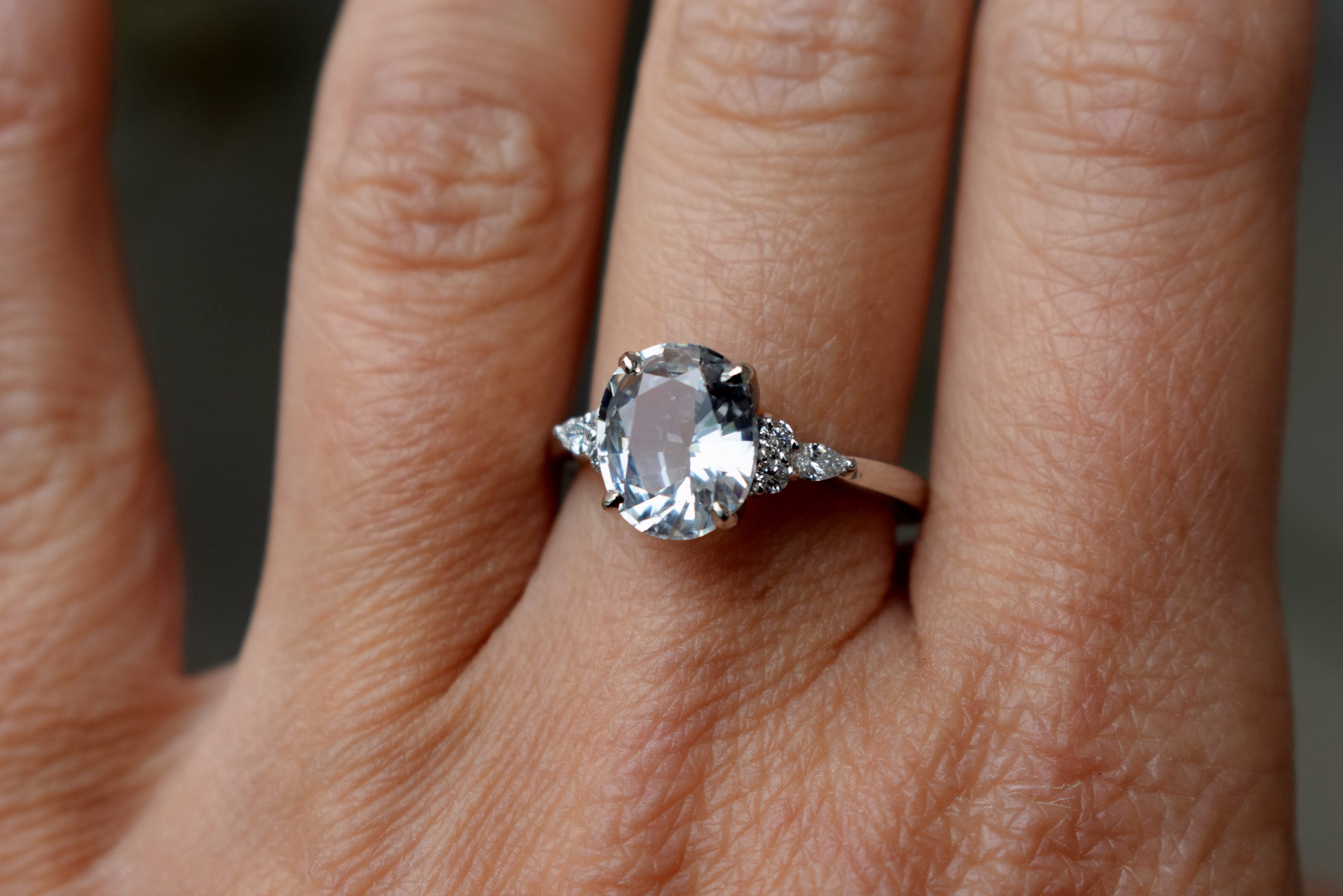 Hail sapphire engagement ring. Color change sapphire ring 2.4ct oval ...