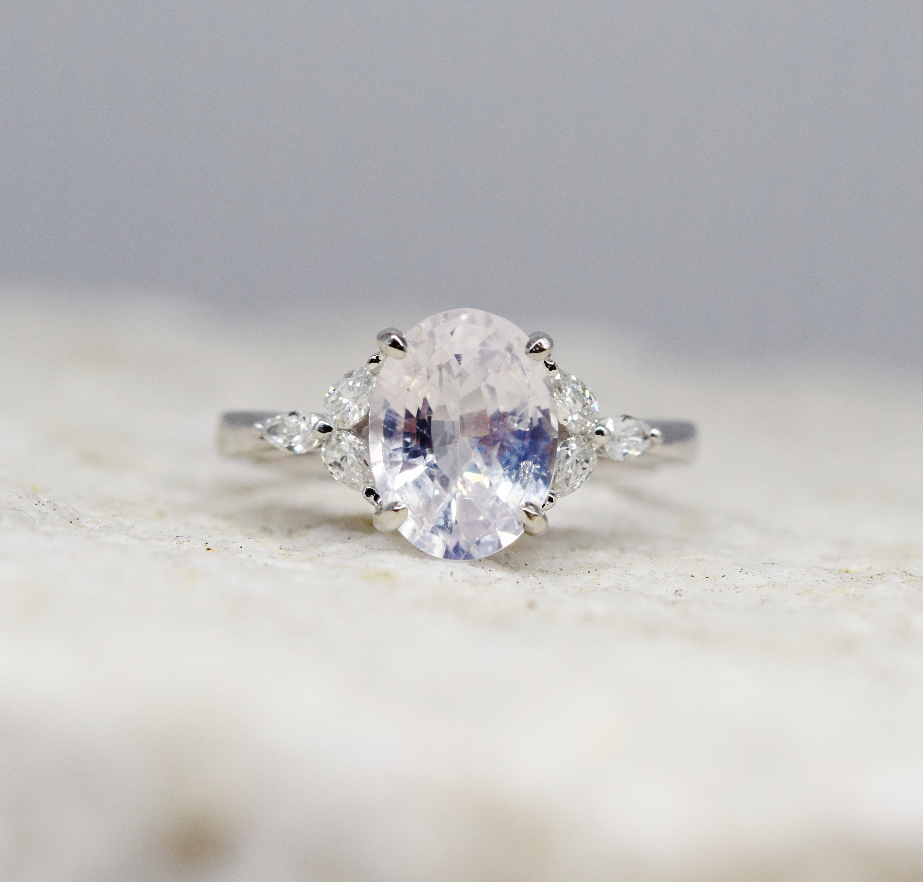 Color change sapphire engagement ring deals