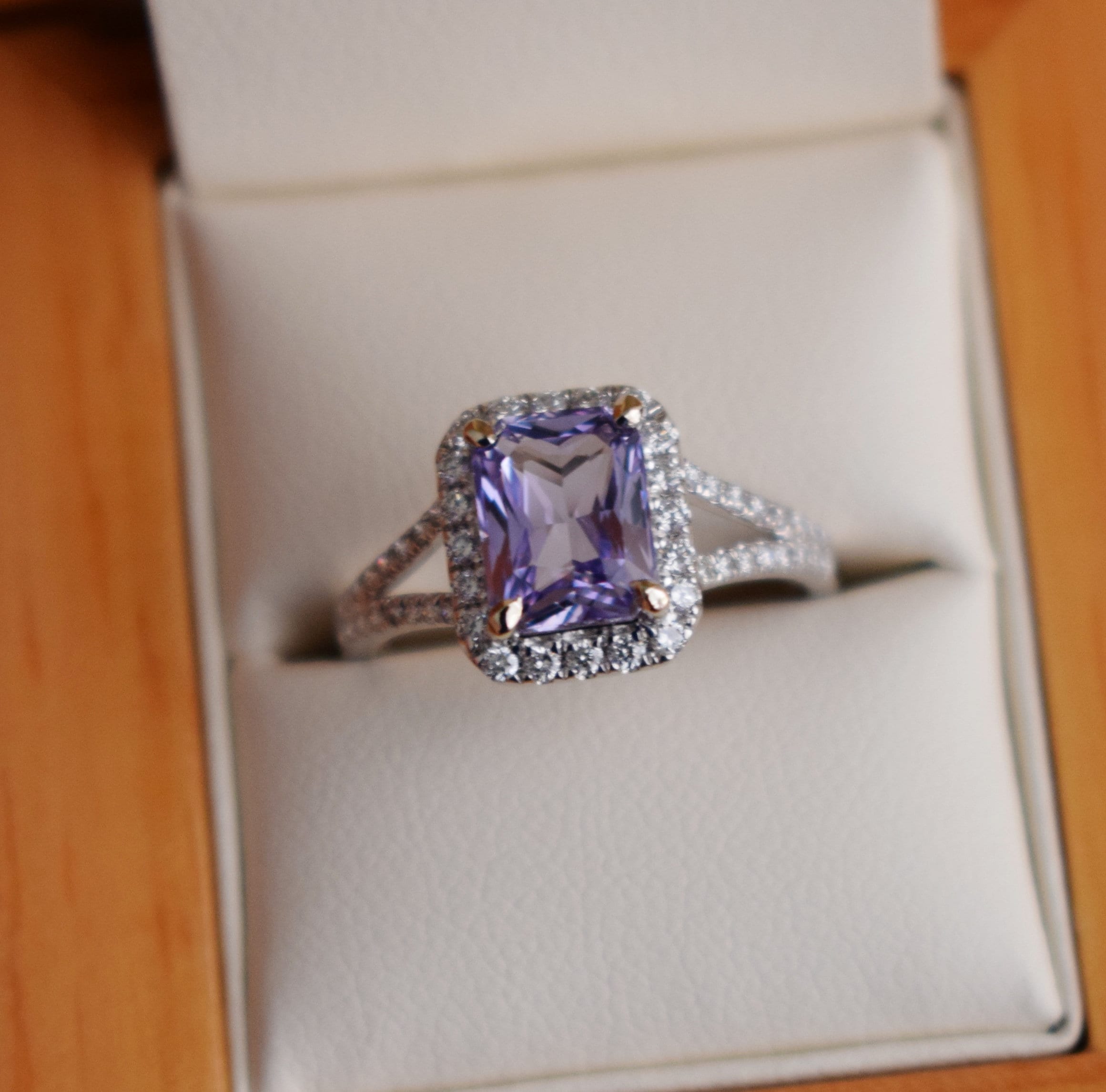 Purple emerald ring store
