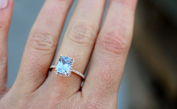 Aqua blue ring deals