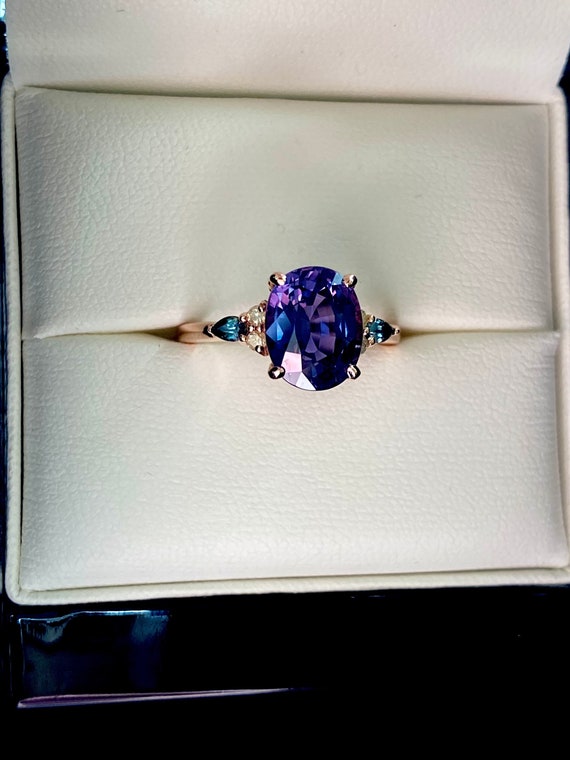 Sterling Silver Tanzanite Two Stone Ring