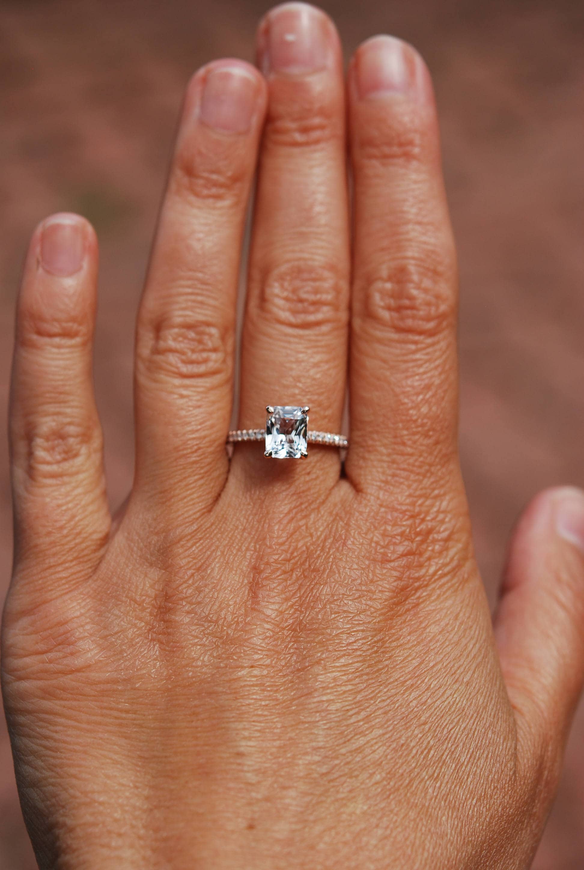 Blake Lively ring White Sapphire Engagement Ring emerald ...