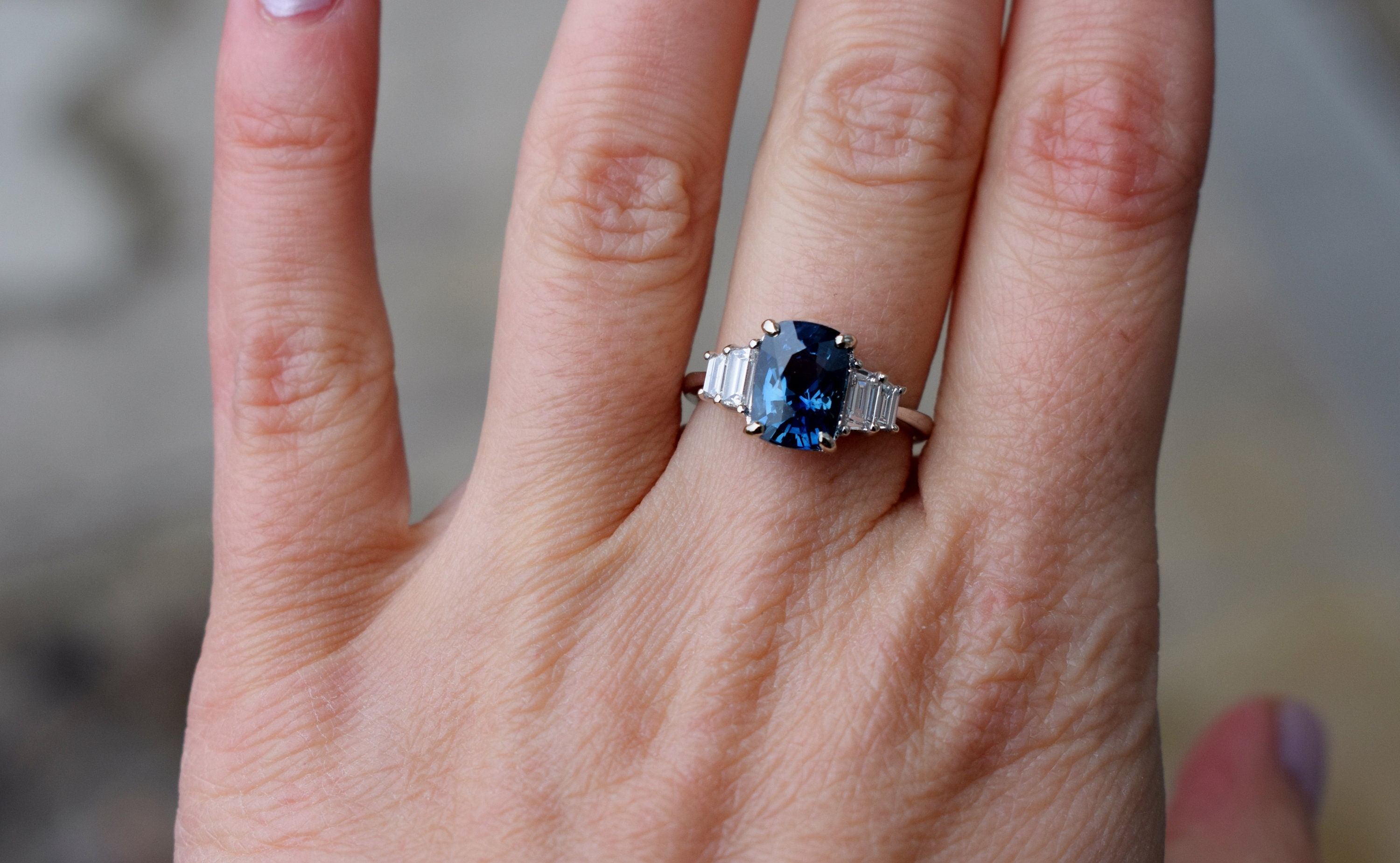 Ice blue deals engagement ring