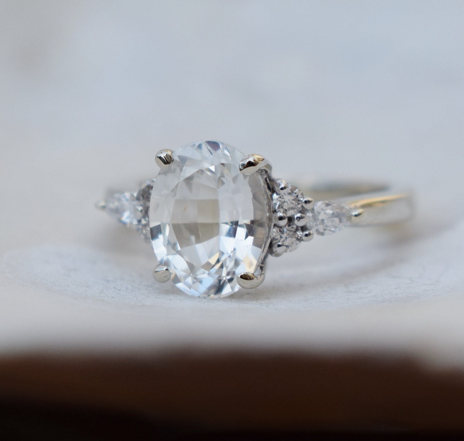 white gold and sapphire ring white gold and sapphire ring